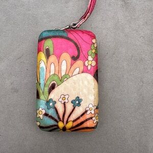 Colorful Floral Wristlet